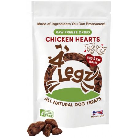 Freeze Dried Chicken Hearts Dog Treats 4oz